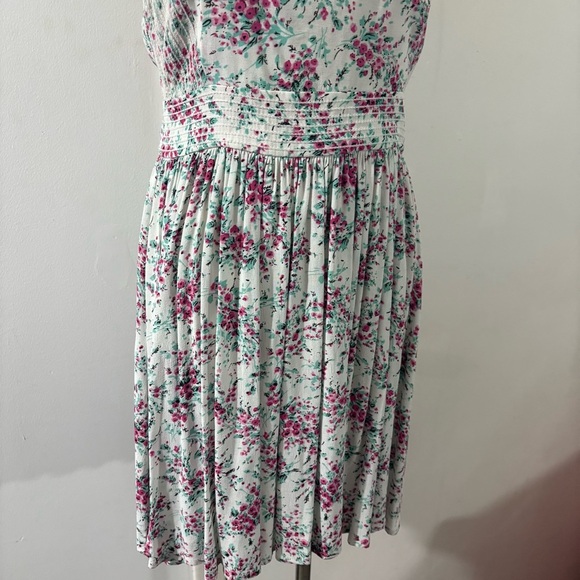 NWT Lauren Conrad Floral SundressHeart Shaped Open Back Sz 8 Pink White Easter - Picture 4 of 16